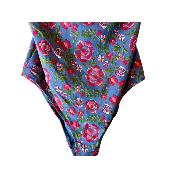 Adore Me Audrie One Piece Swimsuit Floral Print Roses Ruffles Size L - Picture 5 of 9